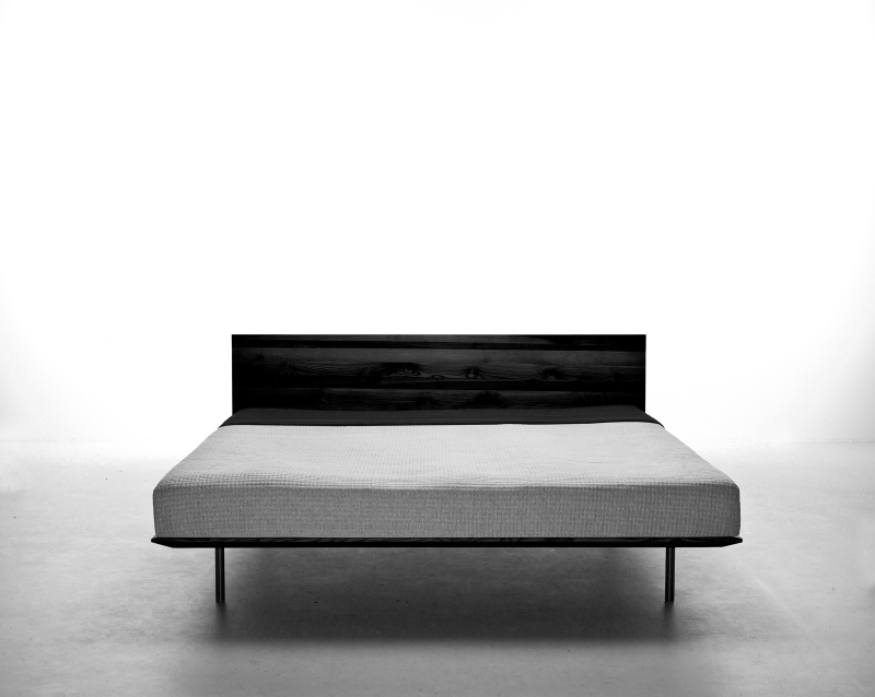 Bett Holz schwarz design modern mazzivo